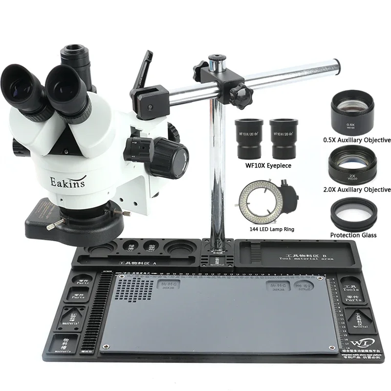 Stereo Trinocular Microscope Pcb - Grande microscópio estéreo multifuncional de liga