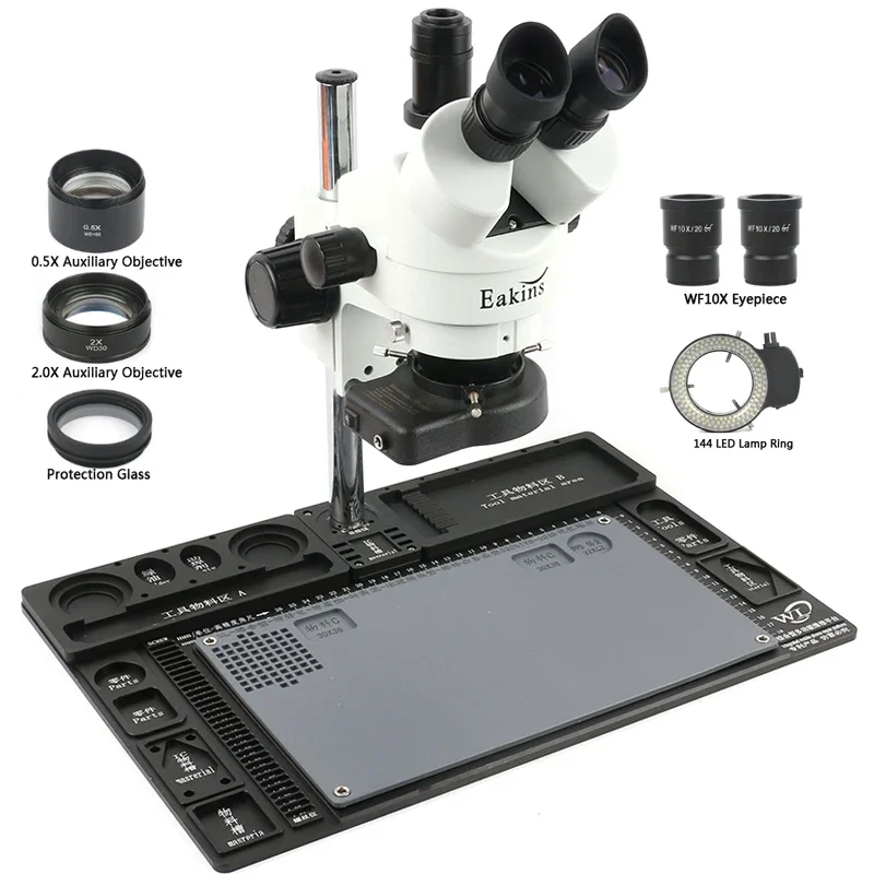 Grande microscópio estéreo mul - Stereo Trinocular Microscope Pcb avaliação e preço