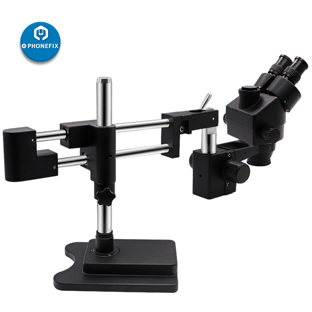 Microscópio estéreo de braço d - Stereo Trinocular Microscope Pcb avaliação e preço