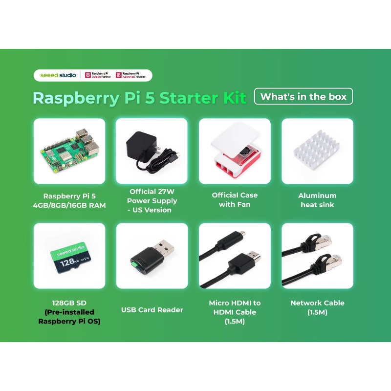 5 Kit de Início - 4GB/8GB/16GB - Raspberry Pi 5 8Gb Kit avaliação e preço