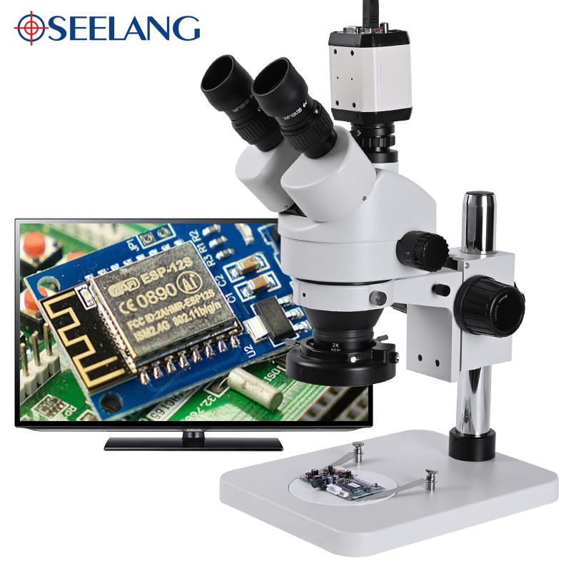 Microscópio estéreo de grau in - Stereo Trinocular Microscope Pcb avaliação e preço